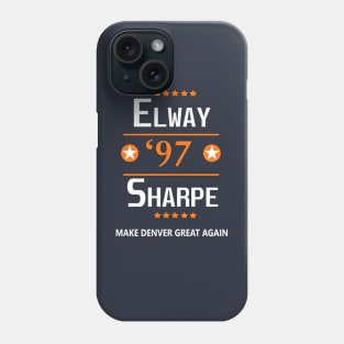 Denver Broncos 1997 NFL Shirt John ELWAY Shannon SHARPE Make Denver Great Again Phone Case