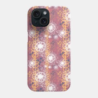 Fantasy doodle flowers on purple Phone Case