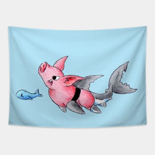 Megalodon Piggy Tapestry