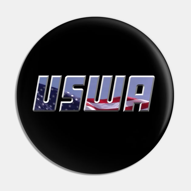 USWA Logo Pin by Retro Wrestling Review