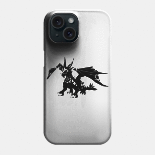 Dragon minimal silhouette white Phone Case