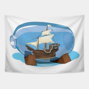 Ship in a Bottle Tapestry