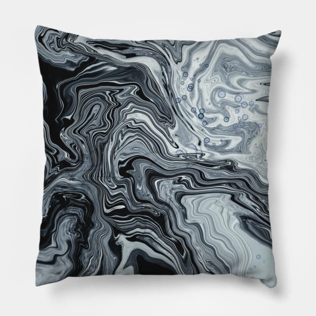 Abstract Acrylic Pour Fluid Art Pillow by AnnaDreamsArt