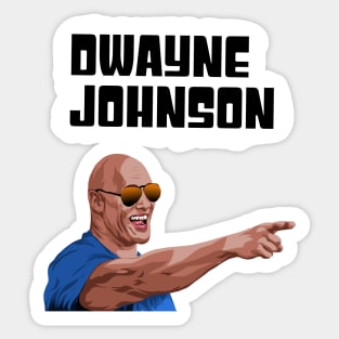 Dwayne the rock Johnson 1990's funny picture  Sticker for Sale by  nydollarslice