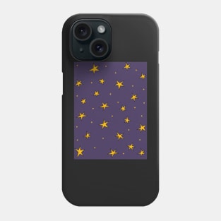 Stars in the night sky - deep royal purple Phone Case