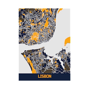 Lisbon - Portugal Bluefresh City Map T-Shirt