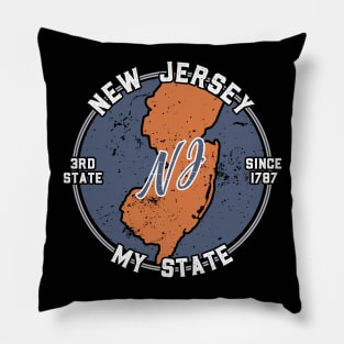 New Jersey My State Patriot State Tourist Gift Pillow