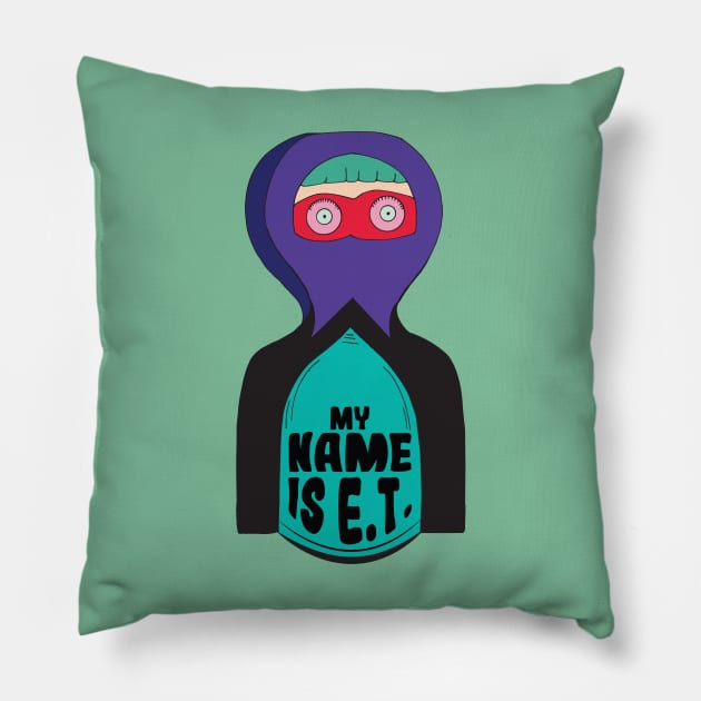 E.T. Go Home! Pillow by Brains