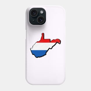 Red, White, and Blue West Virginia Outline Phone Case