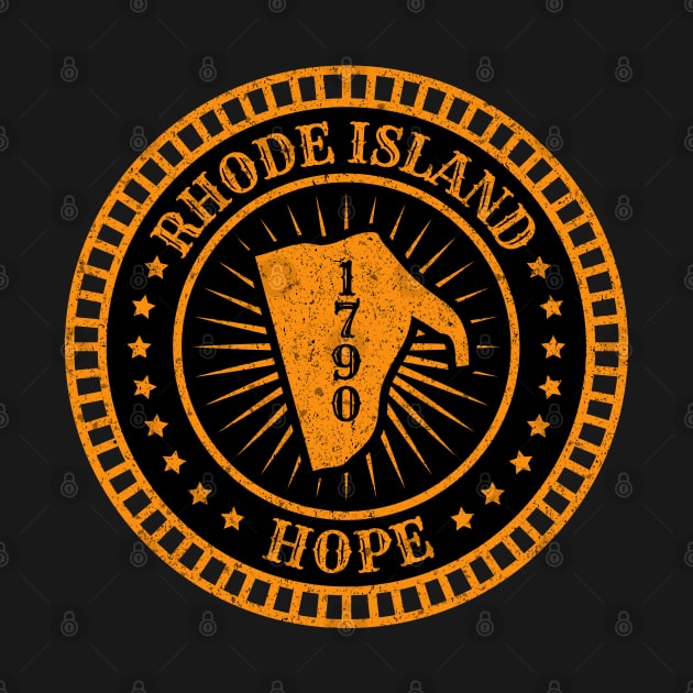 Rhode Island State - RI Slogan Motto Map Hope - The Ocean State Little Rhody USA by Ranggasme