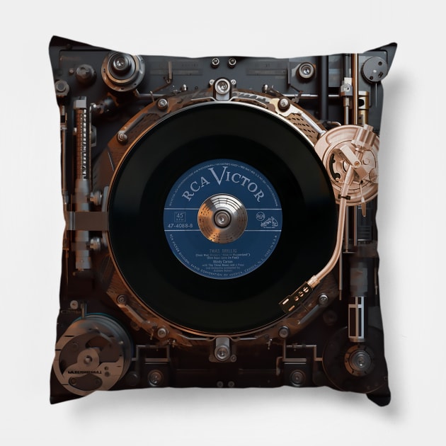 Turntable Retropunk Pillow by DavidLoblaw