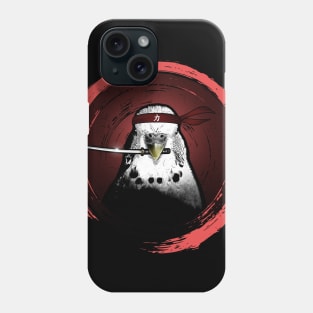 Japanese Budgie Funny Parrot Samurai Ninja Katana Sword Warrior Phone Case