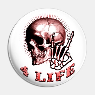 Metal 4 Life Red Pin