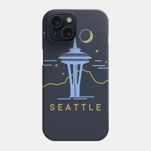 Seattle at night Phone Case by luckybengal