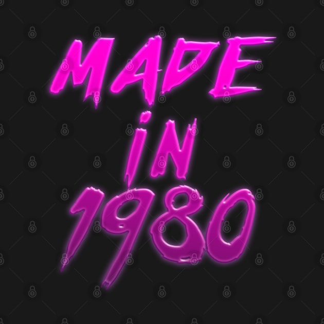 Made In 1980 //// Retro Birthday Design by DankFutura