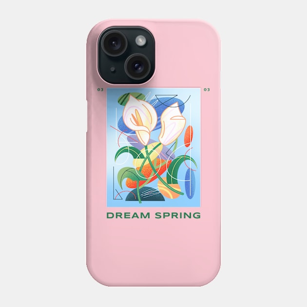 abstract surrealistic flower art Phone Case by Tip Top Tee's