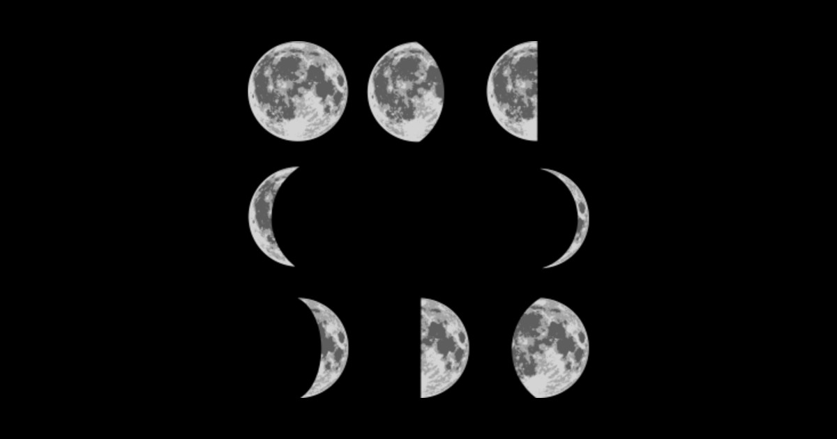 Moon Phases Moon Sticker TeePublic