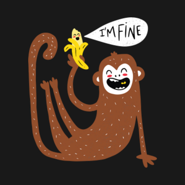 Funny Cute Brown Monkey Eating Banana