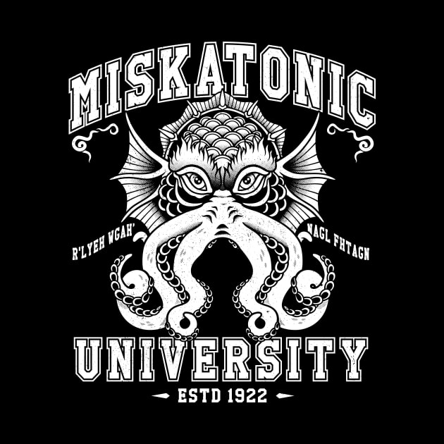 Miskatonic University - Vintage Distressed College - Cthulhu by Nemons