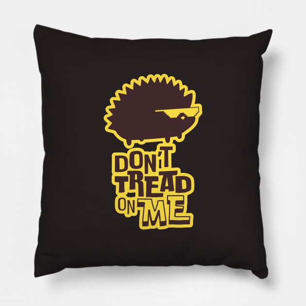 "Don't Tread On Me" Porcupine Pillow by erizocafetero