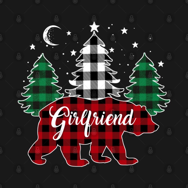 Girlfriend Bear Buffalo Red Plaid Matching Family Christmas by Marang