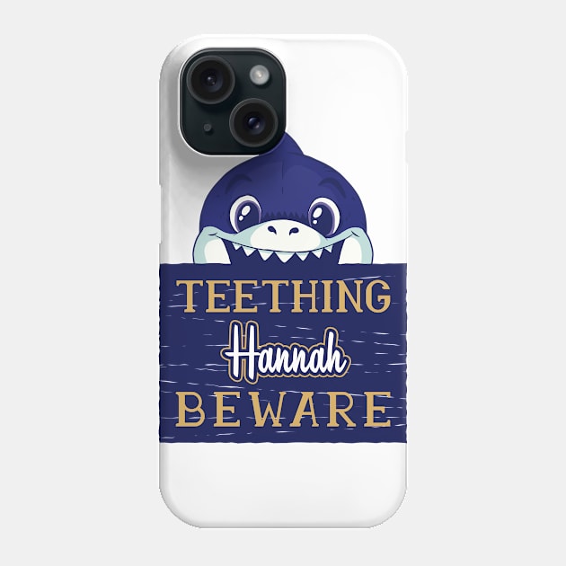 Hannah - Funny Kids Shark - Personalized Gift Idea - Bambini Phone Case by Bambini