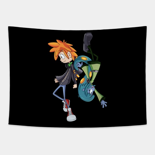 Block Blasters - Tavish & Devani Tapestry by Block Blasters