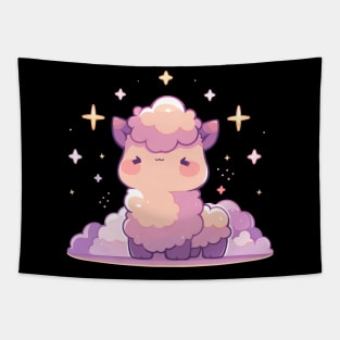 Cute Kawaii Fluffy Lovable Baby Llama Tapestry