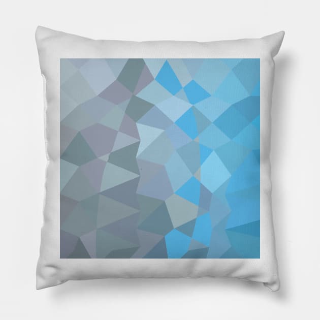 Clair de Lune Grey Abstract Low Polygon Background Pillow by retrovectors