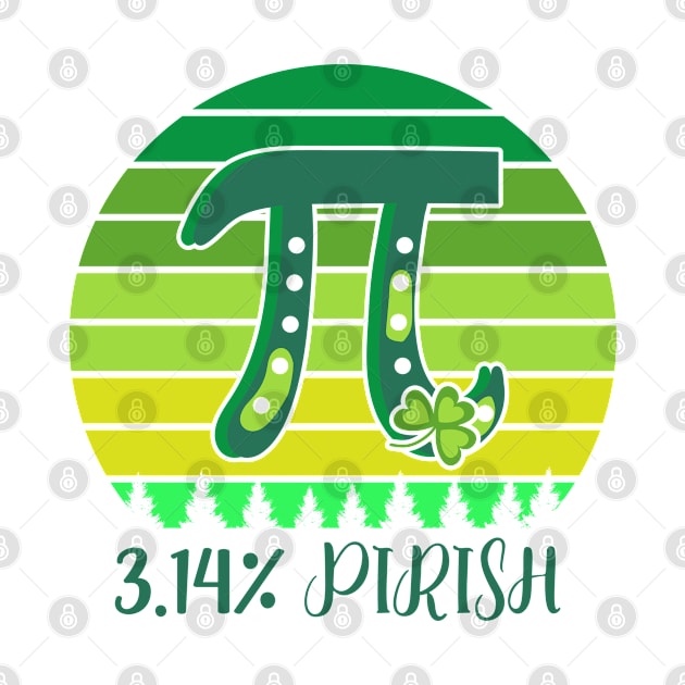 3.14% Pirish Saint Patricks Day Green Math Geek Pi Day by YuriArt