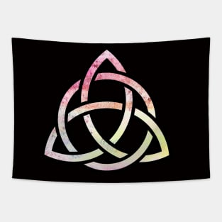 Celtic Trinity Knot Triquetra with Circle Pastel Style Design Tapestry