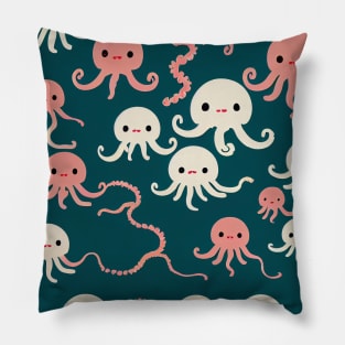 Octopi Frens - Super Cute Colorful Cephalopod Pattern Pillow