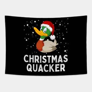 Christmas Quacker Cute Duck Christmas Tapestry