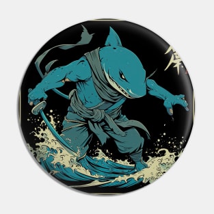 Shark Samurai Pin