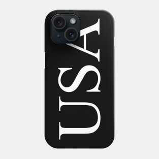 Text: USA (white) Phone Case