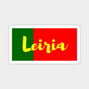 Leiria City in Portuguese Flag Colors Magnet