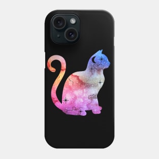 Colorful Galaxy Cat Phone Case