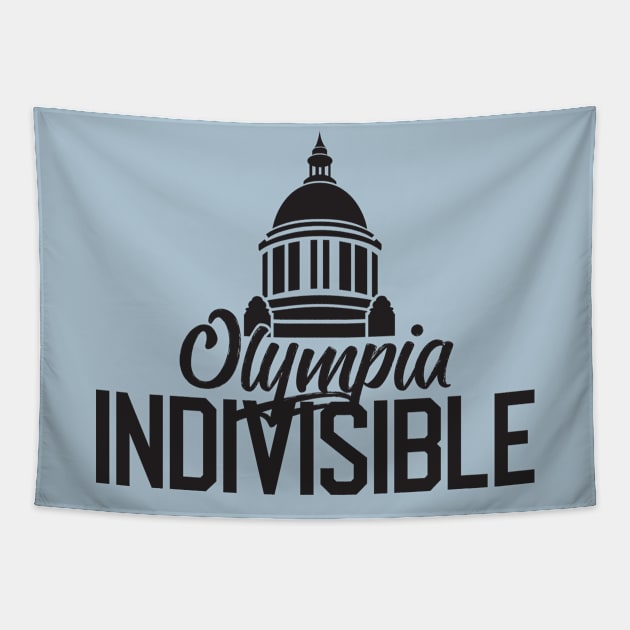 Olympia Indivisible Official Logo Wear - Black & White Tapestry by Olympia Indivisible