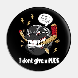 Hockey I dont give a Puck Pin