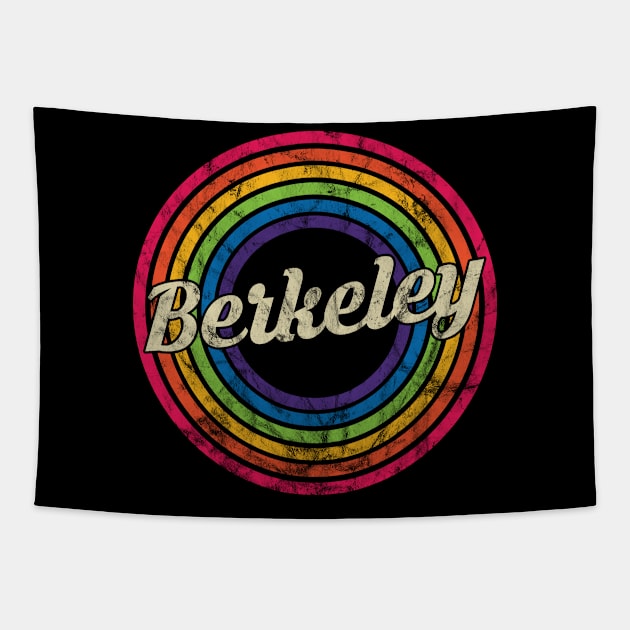 Berkeley - Retro Rainbow Faded-Style Tapestry by MaydenArt