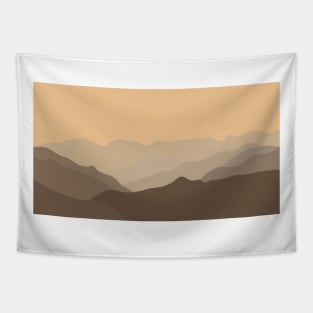 Orange mountains Tapestry