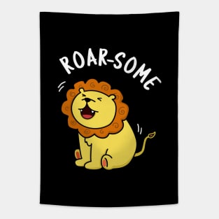 Roar-some Cute Lion Pun Tapestry