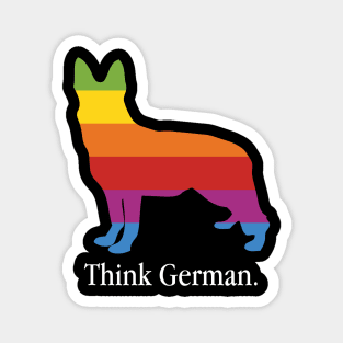 Think German Shepherd - Dog Lover Dogs Magnet