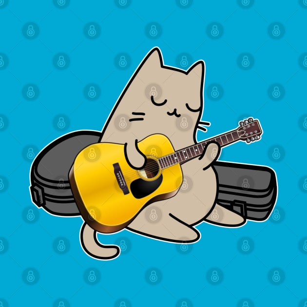 Street Cat performer playing acoustic guitar by GlanceCat