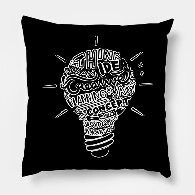 Creative Light Bulb Pillow by GLAMNEE