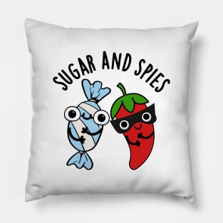 Sugar And Spies Cute Food Pun Pillow