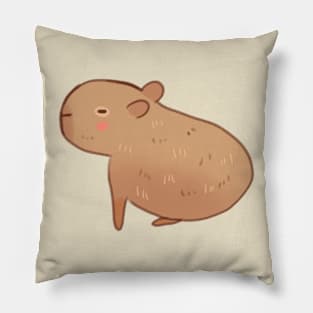 Cute Capybara art Pillow