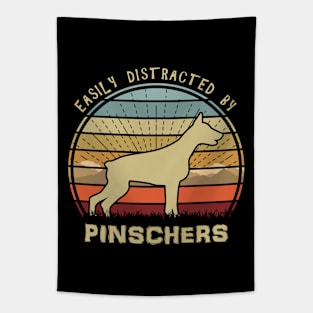 Easily Distracted By Pinschers Tapestry