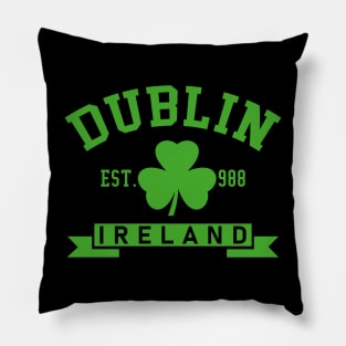 Dublin Ireland est 988 Pillow