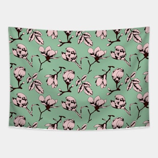 Seamless pattern with spring tree buds Tapestry